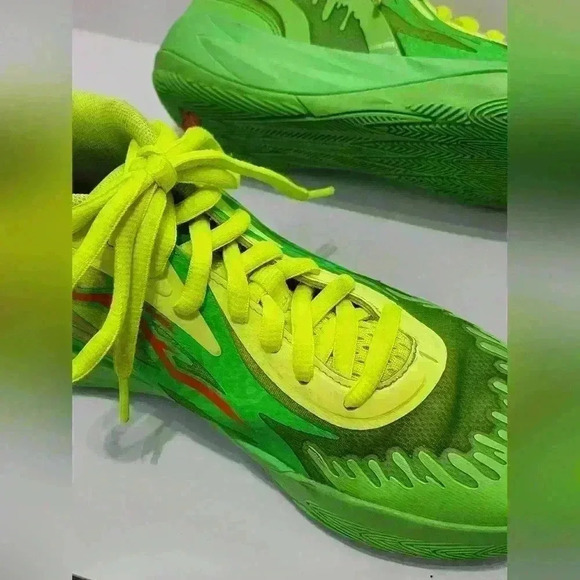 Puma Mens LaMelo Ball Nickelodeon Lace-Up Slime Lime Green Sneakers, sz 6 - Picture 9 of 16